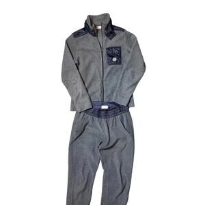 Moncler Enfant Grey Wool Logo Tracksuit Set Jacket & Pants